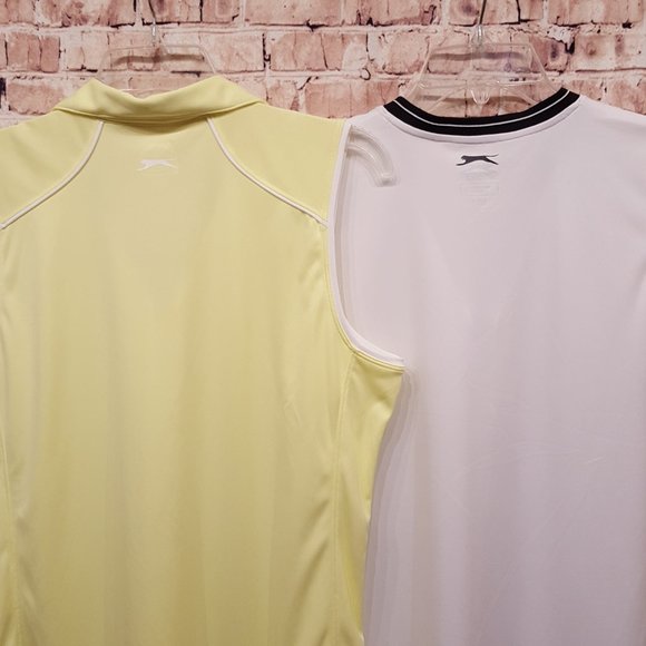 Slazenger Shirts Set of 2 Gold  (1 with collar/1 no collar) Size Large - Picture 13 of 16